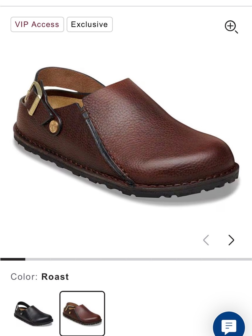 Birkenstock Men’s Lutry Premium in Roast, size 42, regular fit